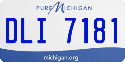 MI license plate DLI7181