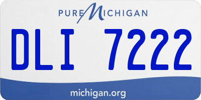 MI license plate DLI7222
