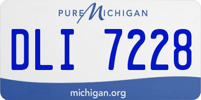 MI license plate DLI7228