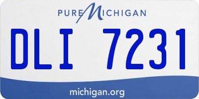 MI license plate DLI7231