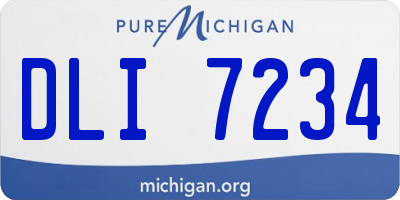 MI license plate DLI7234