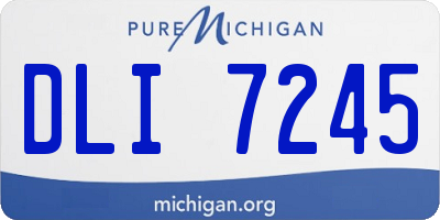 MI license plate DLI7245