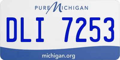 MI license plate DLI7253