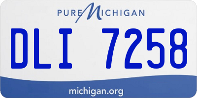MI license plate DLI7258