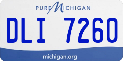 MI license plate DLI7260