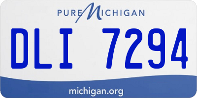 MI license plate DLI7294