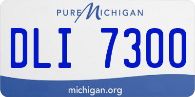 MI license plate DLI7300