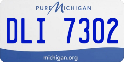 MI license plate DLI7302