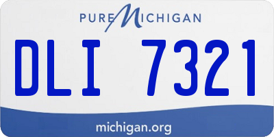 MI license plate DLI7321