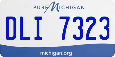 MI license plate DLI7323