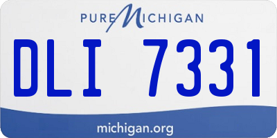 MI license plate DLI7331