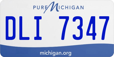 MI license plate DLI7347