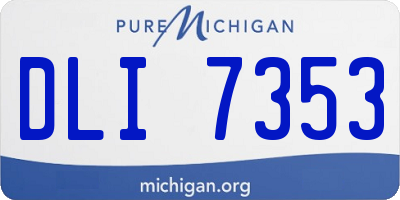 MI license plate DLI7353