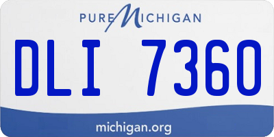 MI license plate DLI7360