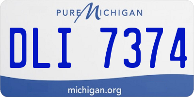 MI license plate DLI7374