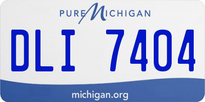 MI license plate DLI7404