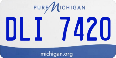 MI license plate DLI7420