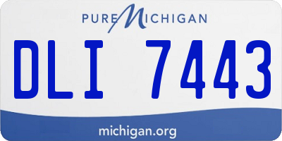 MI license plate DLI7443