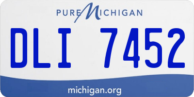 MI license plate DLI7452
