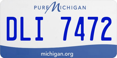 MI license plate DLI7472