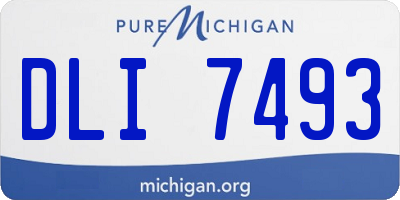MI license plate DLI7493