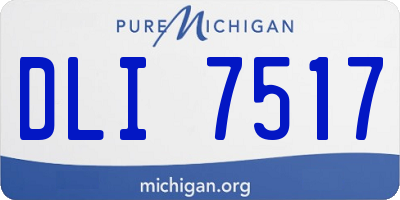 MI license plate DLI7517