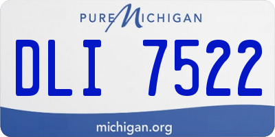 MI license plate DLI7522