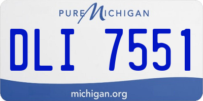 MI license plate DLI7551
