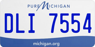 MI license plate DLI7554