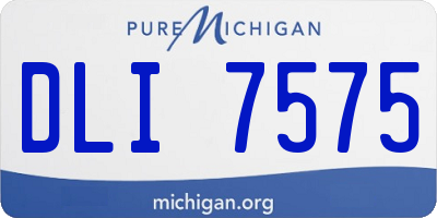 MI license plate DLI7575