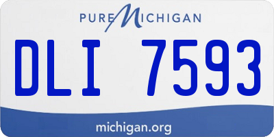 MI license plate DLI7593