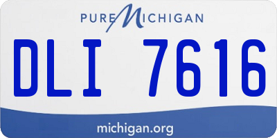 MI license plate DLI7616