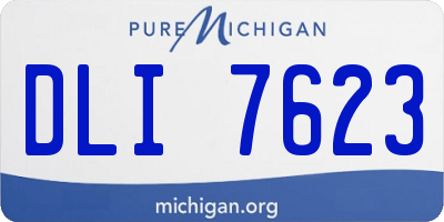 MI license plate DLI7623