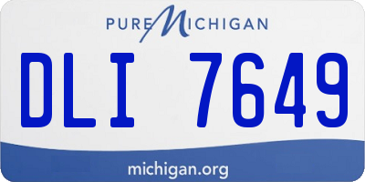 MI license plate DLI7649