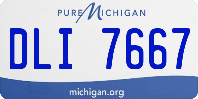 MI license plate DLI7667