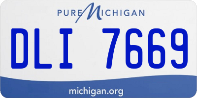 MI license plate DLI7669