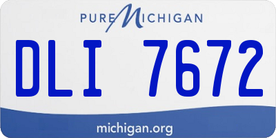 MI license plate DLI7672