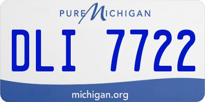MI license plate DLI7722