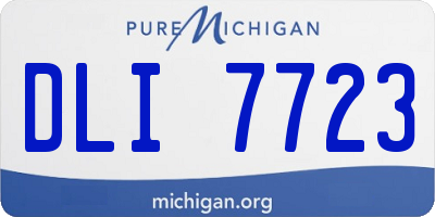 MI license plate DLI7723