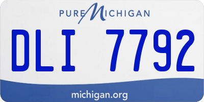 MI license plate DLI7792