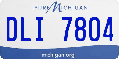 MI license plate DLI7804