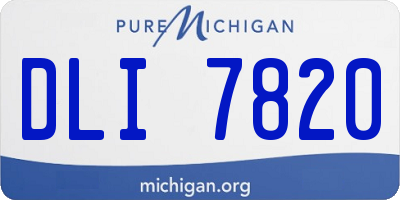 MI license plate DLI7820