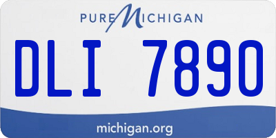 MI license plate DLI7890