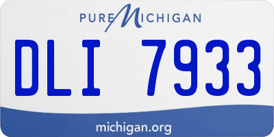 MI license plate DLI7933
