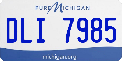 MI license plate DLI7985