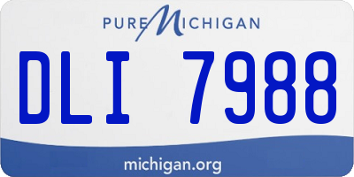 MI license plate DLI7988