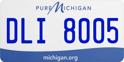 MI license plate DLI8005
