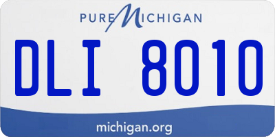 MI license plate DLI8010