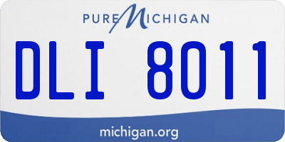 MI license plate DLI8011