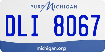 MI license plate DLI8067